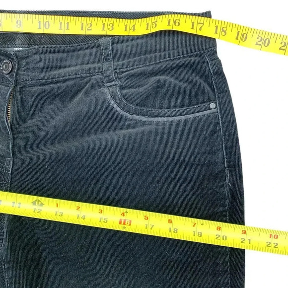 White House Black Market Sleek Bootcut Corduroy Pants Stretchy Size 10R Black - Picture 12 of 16